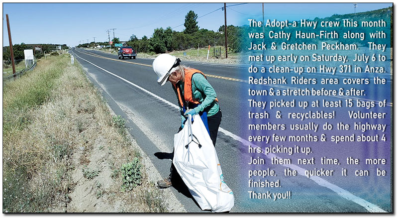 Redshank Adopt a Hwy July 2019